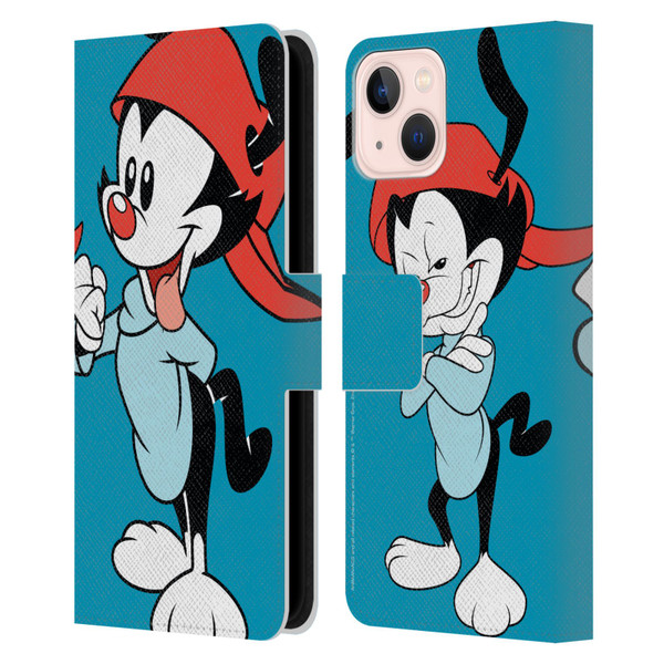 Animaniacs Graphics Wakko Leather Book Wallet Case Cover For Apple iPhone 13