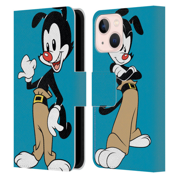 Animaniacs Graphics Yakko Leather Book Wallet Case Cover For Apple iPhone 13 Mini