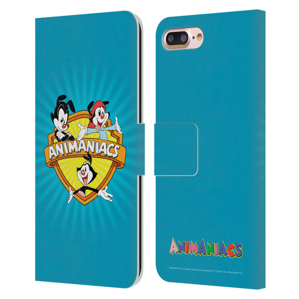 Animaniacs Graphics Logo Leather Book Wallet Case Cover For Apple iPhone 7 Plus / iPhone 8 Plus