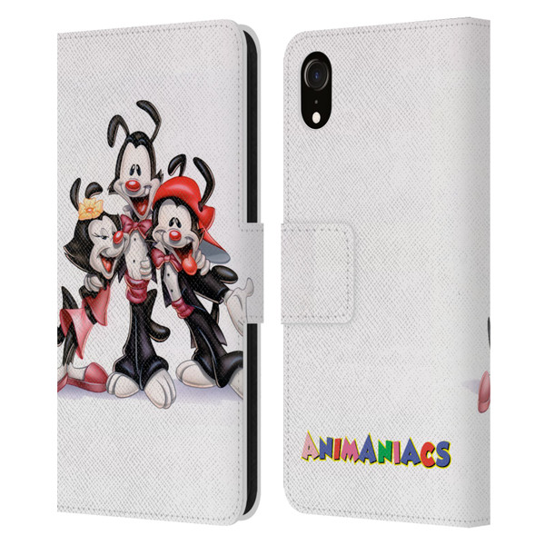 Animaniacs Graphics Formal Leather Book Wallet Case Cover For Apple iPhone XR