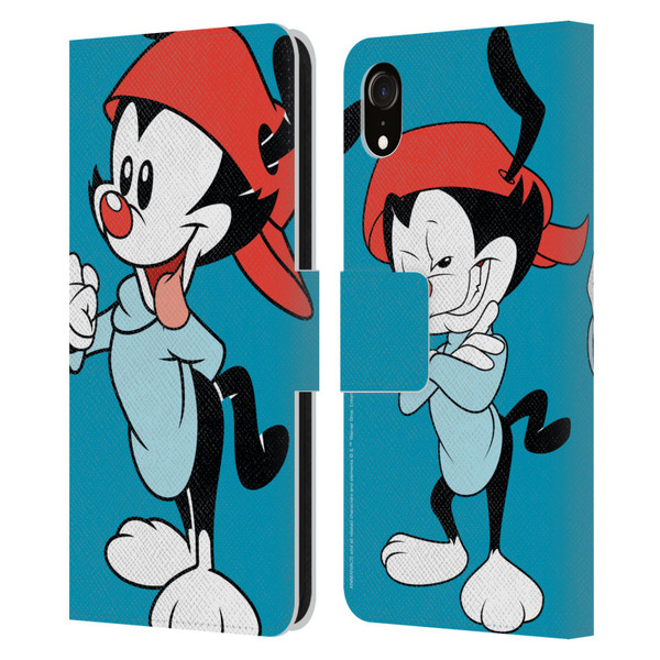 Animaniacs Graphics Wakko Leather Book Wallet Case Cover For Apple iPhone XR