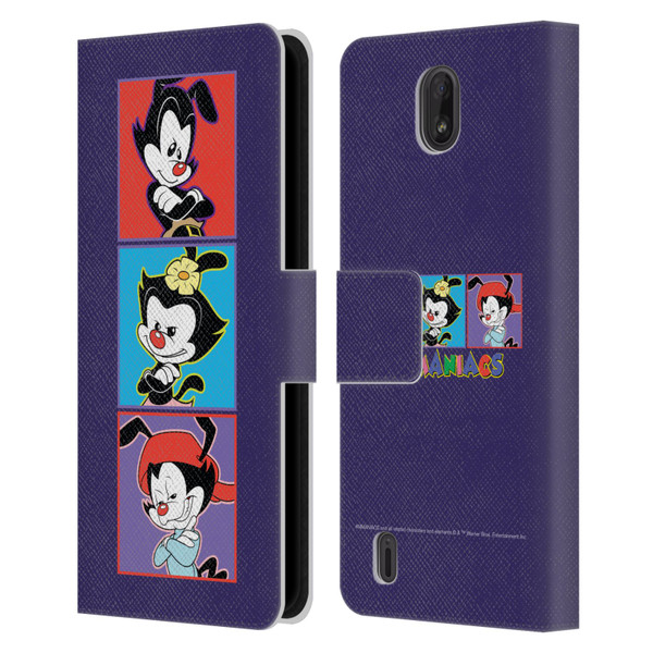 Animaniacs Graphics Tiles Leather Book Wallet Case Cover For Nokia C01 Plus/C1 2nd Edition