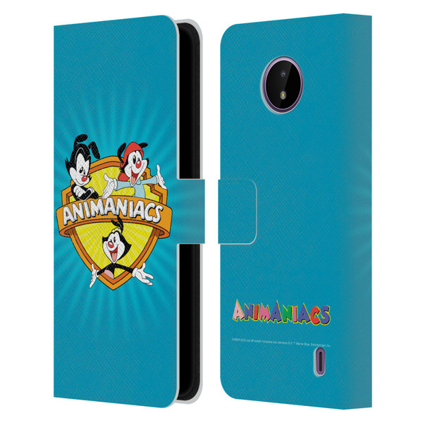 Animaniacs Graphics Logo Leather Book Wallet Case Cover For Nokia C10 / C20