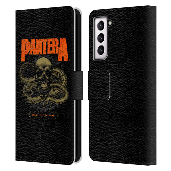 Pantera Art Drag The Waters Leather Book Wallet Case Cover For Samsung Galaxy S21 5G