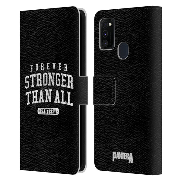 Pantera Art Stronger Than All Leather Book Wallet Case Cover For Samsung Galaxy M30s (2019)/M21 (2020)
