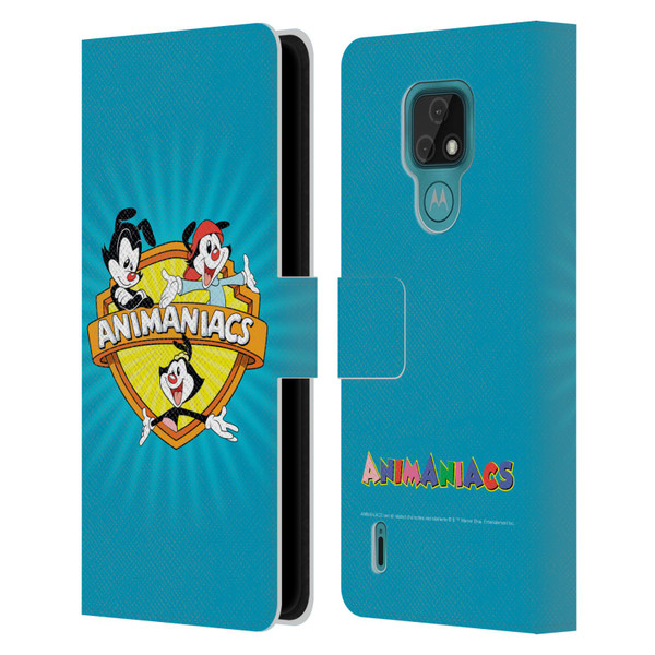 Animaniacs Graphics Logo Leather Book Wallet Case Cover For Motorola Moto E7