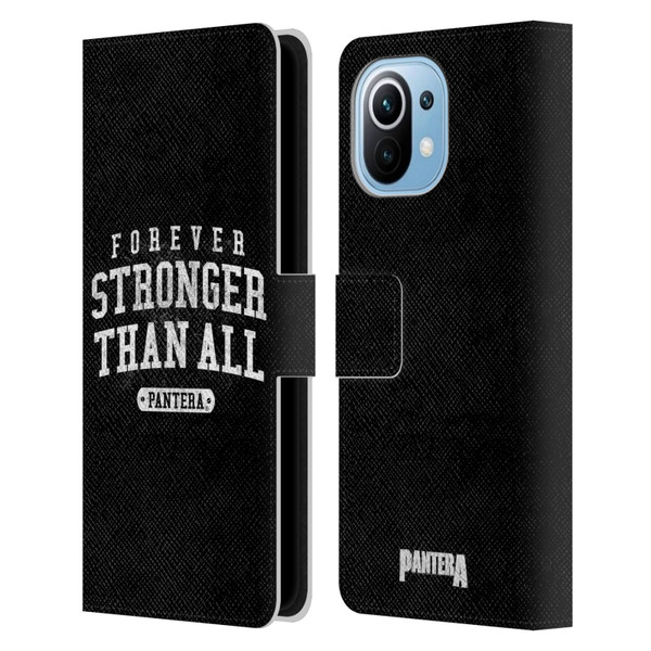Pantera Art Stronger Than All Leather Book Wallet Case Cover For Xiaomi Mi 11