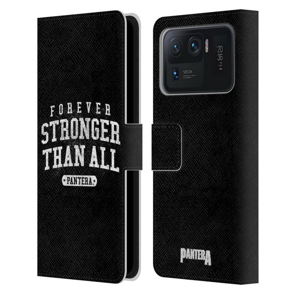 Pantera Art Stronger Than All Leather Book Wallet Case Cover For Xiaomi Mi 11 Ultra