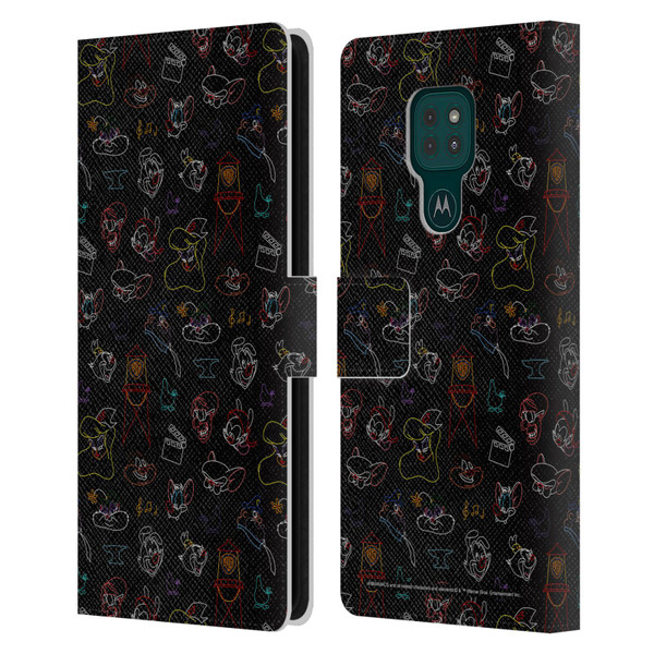 Animaniacs Graphics Pattern Leather Book Wallet Case Cover For Motorola Moto G9 Play