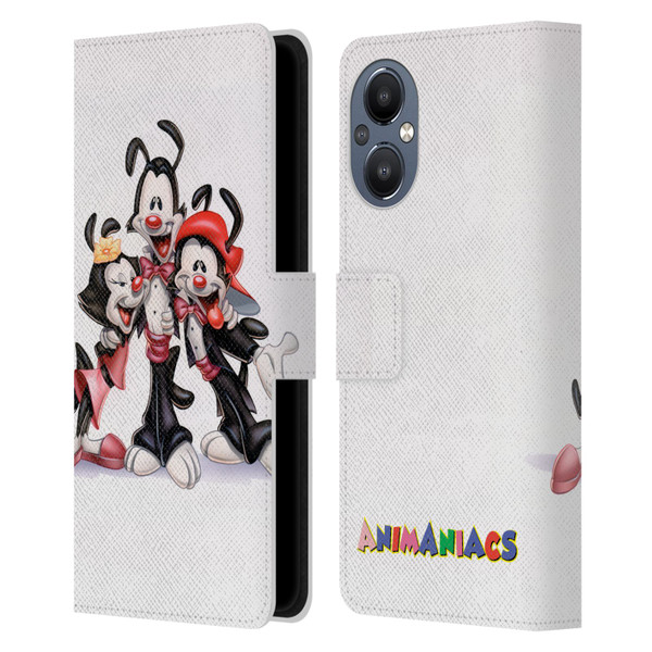 Animaniacs Graphics Formal Leather Book Wallet Case Cover For OnePlus Nord N20 5G