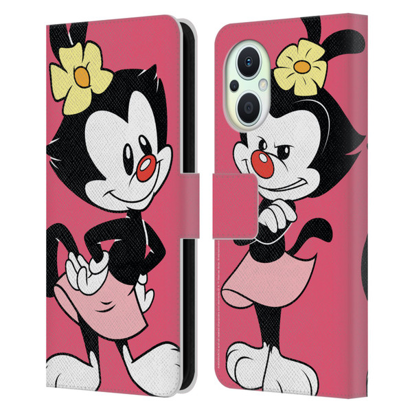 Animaniacs Graphics Dot Leather Book Wallet Case Cover For OPPO Reno8 Lite