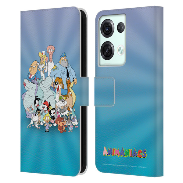 Animaniacs Graphics Group Leather Book Wallet Case Cover For OPPO Reno8 Pro