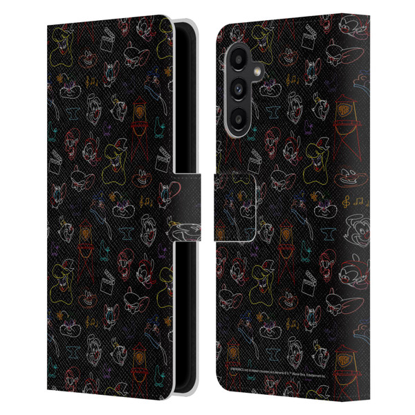 Animaniacs Graphics Pattern Leather Book Wallet Case Cover For Samsung Galaxy A13 5G (2021)