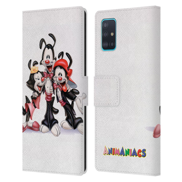 Animaniacs Graphics Formal Leather Book Wallet Case Cover For Samsung Galaxy A51 (2019)