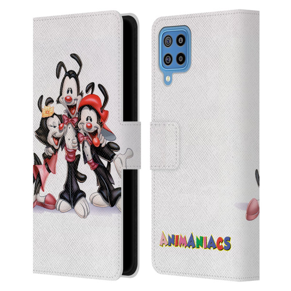 Animaniacs Graphics Formal Leather Book Wallet Case Cover For Samsung Galaxy F22 (2021)
