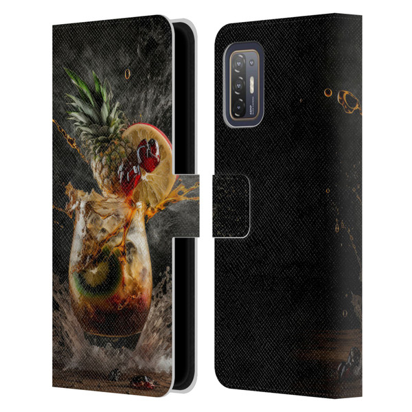 Spacescapes Cocktails Exploding Mai Tai Leather Book Wallet Case Cover For HTC Desire 21 Pro 5G
