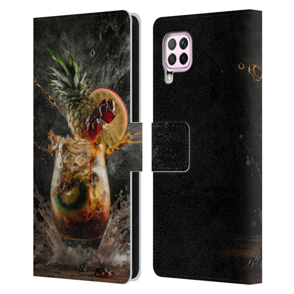 Spacescapes Cocktails Exploding Mai Tai Leather Book Wallet Case Cover For Huawei Nova 6 SE / P40 Lite
