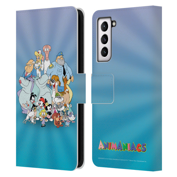 Animaniacs Graphics Group Leather Book Wallet Case Cover For Samsung Galaxy S21 5G