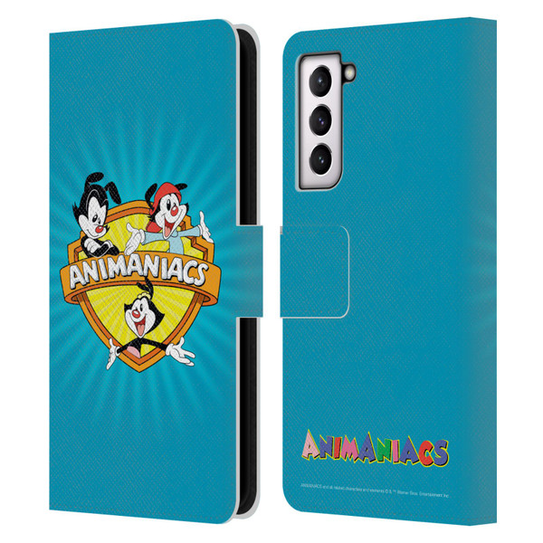 Animaniacs Graphics Logo Leather Book Wallet Case Cover For Samsung Galaxy S21 5G