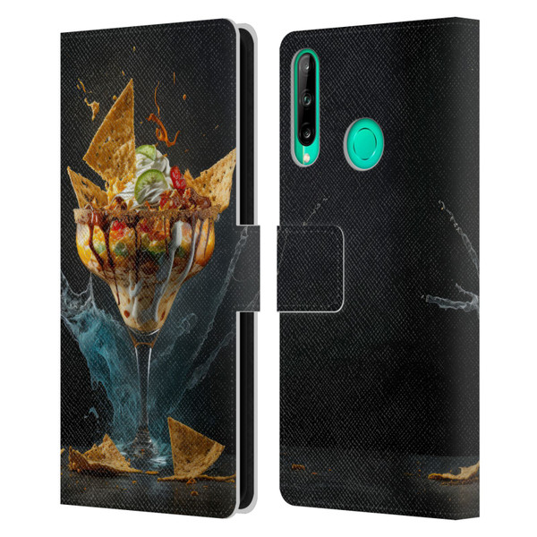 Spacescapes Cocktails Nacho Martini Leather Book Wallet Case Cover For Huawei P40 lite E
