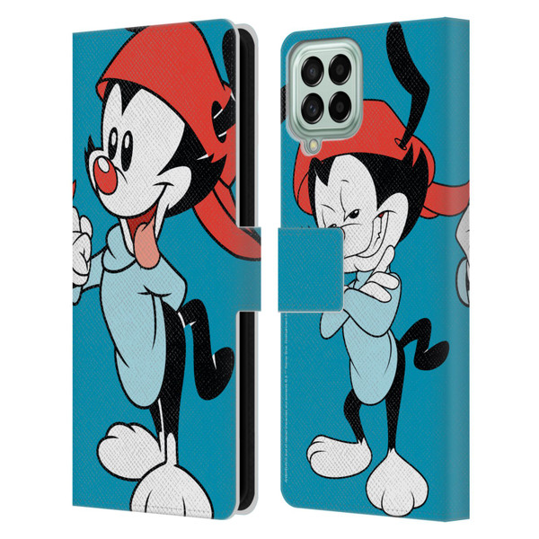 Animaniacs Graphics Wakko Leather Book Wallet Case Cover For Samsung Galaxy M33 (2022)