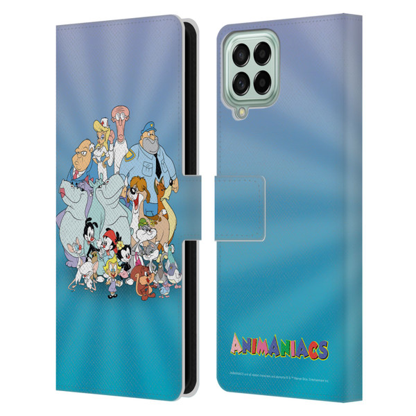 Animaniacs Graphics Group Leather Book Wallet Case Cover For Samsung Galaxy M53 (2022)