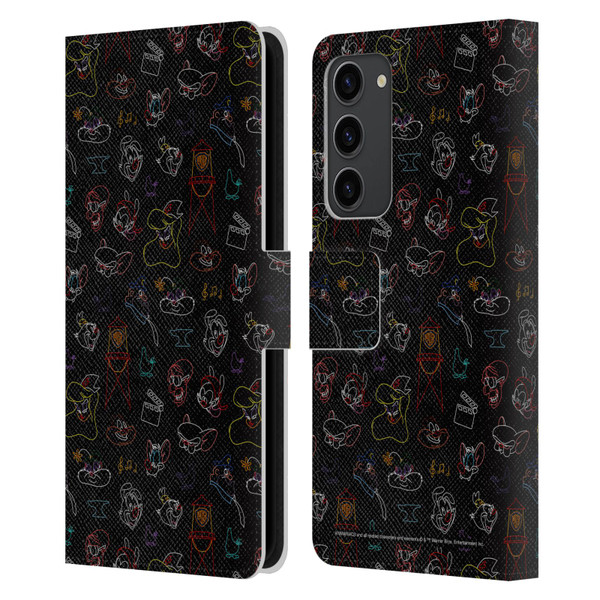 Animaniacs Graphics Pattern Leather Book Wallet Case Cover For Samsung Galaxy S23+ 5G