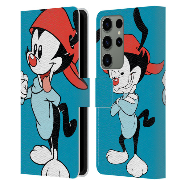 Animaniacs Graphics Wakko Leather Book Wallet Case Cover For Samsung Galaxy S23 Ultra 5G