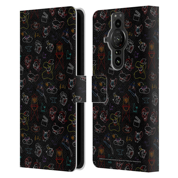 Animaniacs Graphics Pattern Leather Book Wallet Case Cover For Sony Xperia Pro-I