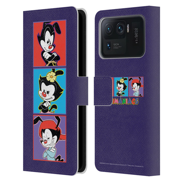 Animaniacs Graphics Tiles Leather Book Wallet Case Cover For Xiaomi Mi 11 Ultra