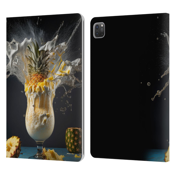 Spacescapes Cocktails Piña Colada Pop Leather Book Wallet Case Cover For Apple iPad Pro 11 2020 / 2021 / 2022