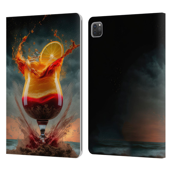 Spacescapes Cocktails Summer On The Beach Leather Book Wallet Case Cover For Apple iPad Pro 11 2020 / 2021 / 2022