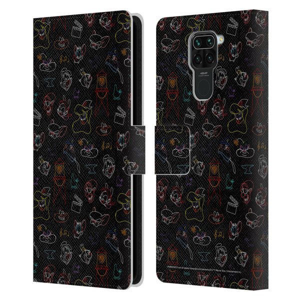 Animaniacs Graphics Pattern Leather Book Wallet Case Cover For Xiaomi Redmi Note 9 / Redmi 10X 4G