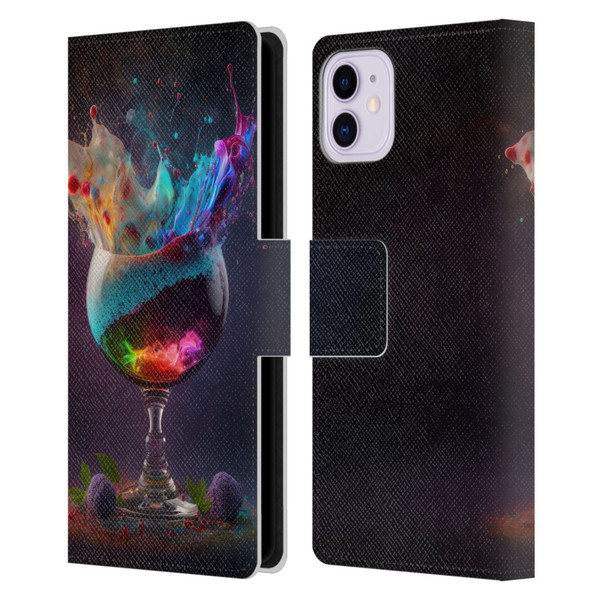 Spacescapes Cocktails Universal Magic Leather Book Wallet Case Cover For Apple iPhone 11