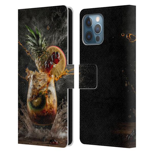 Spacescapes Cocktails Exploding Mai Tai Leather Book Wallet Case Cover For Apple iPhone 12 Pro Max
