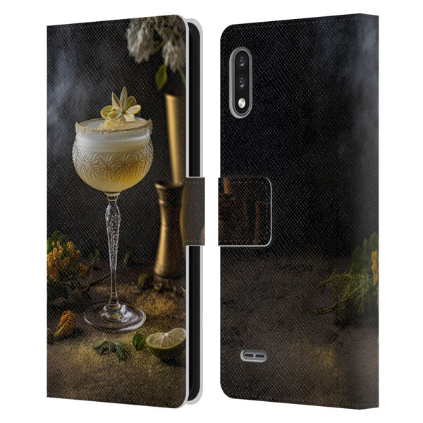 Spacescapes Cocktails Summertime, Margarita Leather Book Wallet Case Cover For LG K22