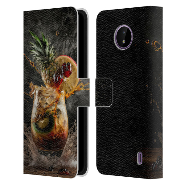 Spacescapes Cocktails Exploding Mai Tai Leather Book Wallet Case Cover For Nokia C10 / C20