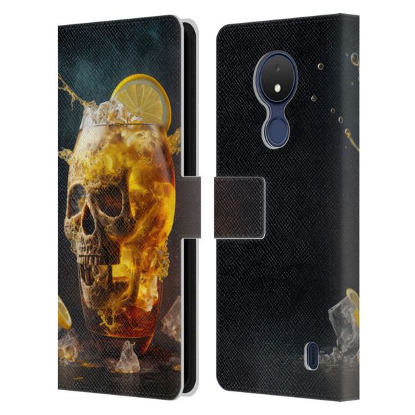 Spacescapes Cocktails Long Island Ice Tea Leather Book Wallet Case Cover For Nokia C21