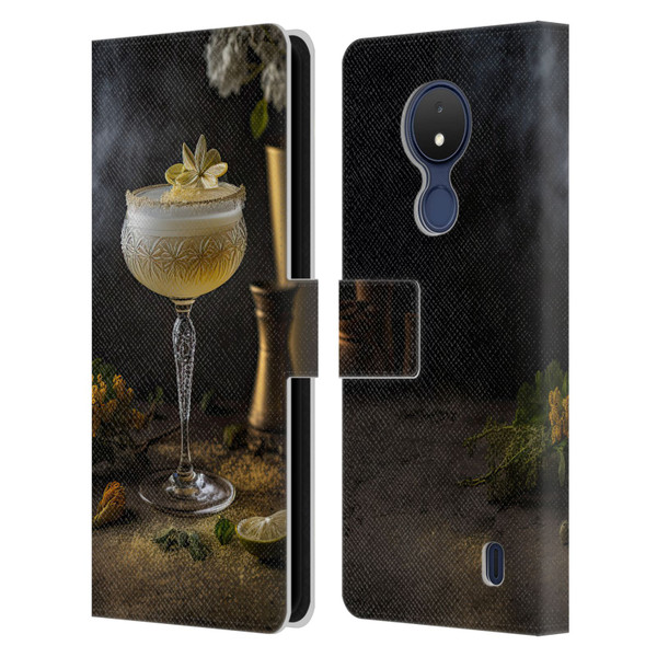 Spacescapes Cocktails Summertime, Margarita Leather Book Wallet Case Cover For Nokia C21