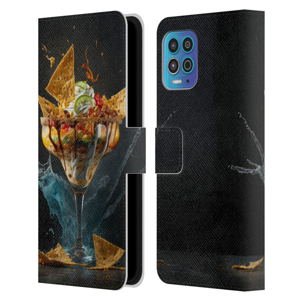 Spacescapes Cocktails Nacho Martini Leather Book Wallet Case Cover For Motorola Moto G100