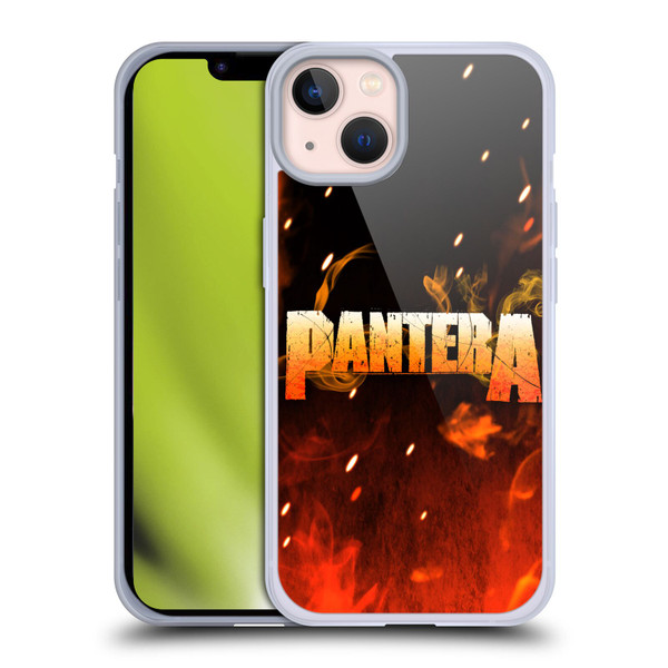 Pantera Art Fire Soft Gel Case for Apple iPhone 13