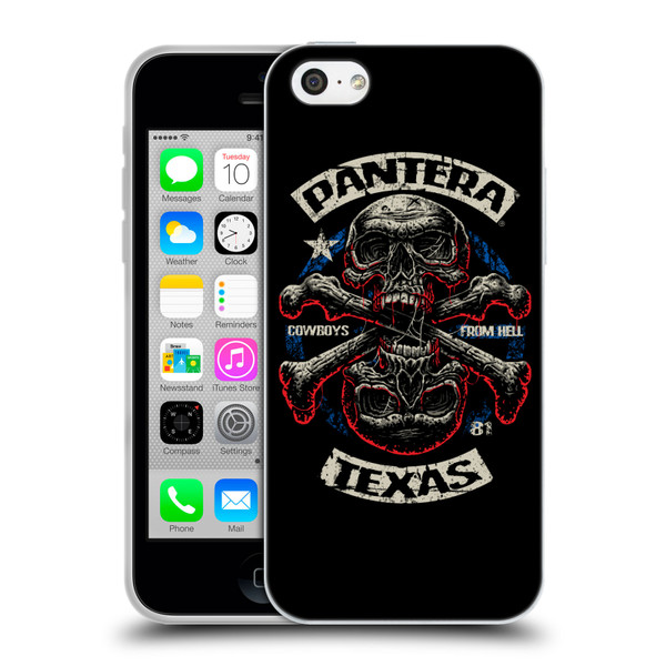 Pantera Art Double Cross Soft Gel Case for Apple iPhone 5c