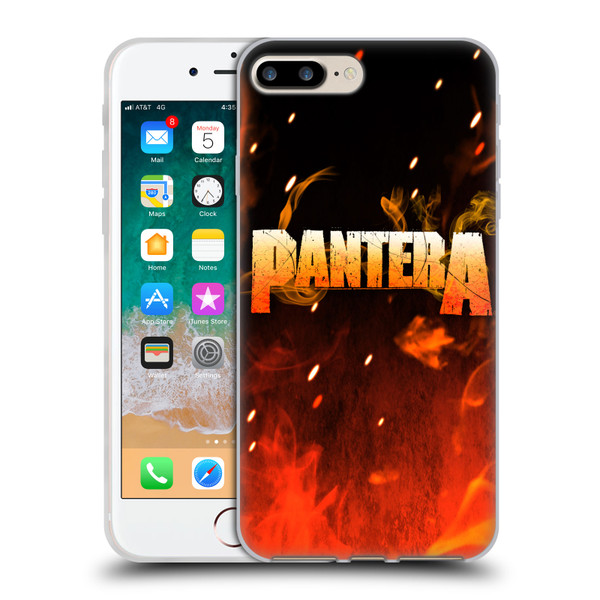 Pantera Art Fire Soft Gel Case for Apple iPhone 7 Plus / 8 Plus & MagSafe