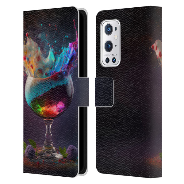 Spacescapes Cocktails Universal Magic Leather Book Wallet Case Cover For OnePlus 9 Pro