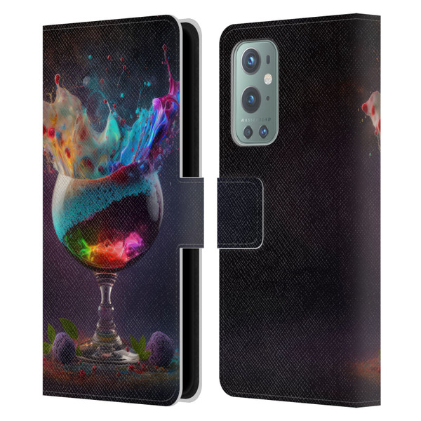 Spacescapes Cocktails Universal Magic Leather Book Wallet Case Cover For OnePlus 9