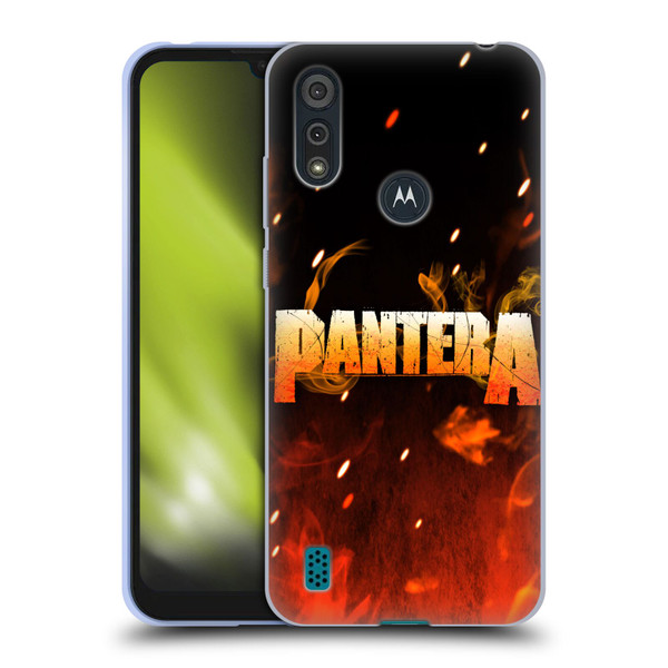 Pantera Art Fire Soft Gel Case for Motorola Moto E6s (2020)