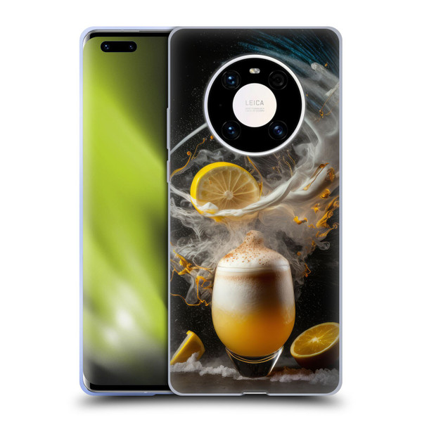 Spacescapes Cocktails Explosive Elixir, Whisky Sour Soft Gel Case for Huawei Mate 40 Pro 5G