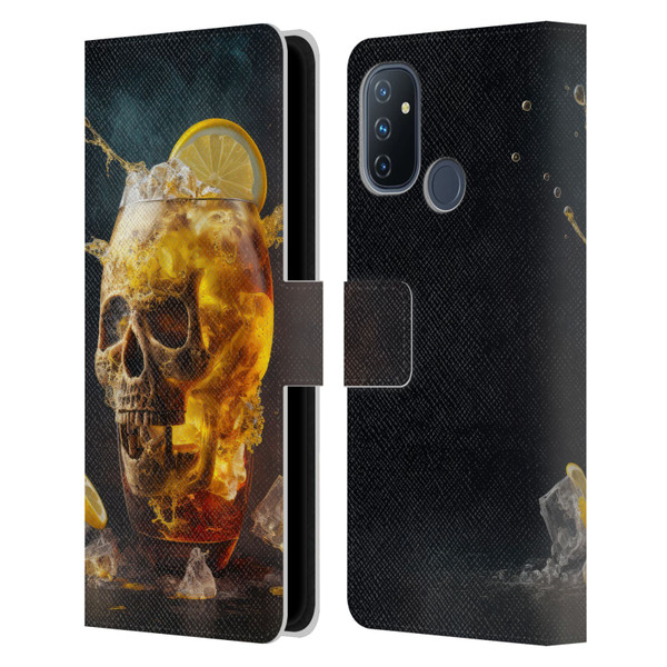 Spacescapes Cocktails Long Island Ice Tea Leather Book Wallet Case Cover For OnePlus Nord N100