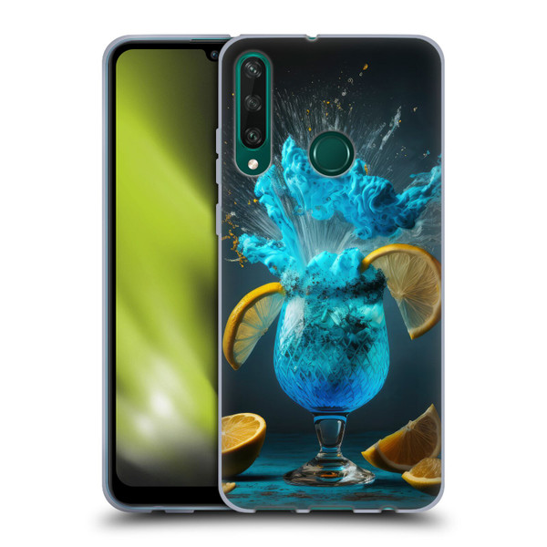 Spacescapes Cocktails Blue Lagoon Explosion Soft Gel Case for Huawei Y6p