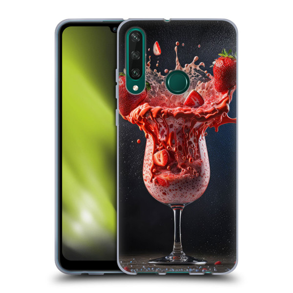 Spacescapes Cocktails Strawberry Infusion Daiquiri Soft Gel Case for Huawei Y6p